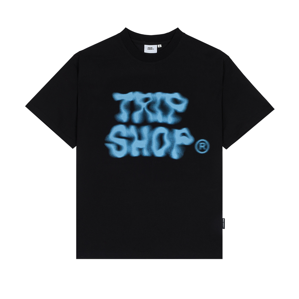[Tripshop] WAVE TEE - Unisex Street Loose Fit Short Sleeve Tee Lettering Graphic - Made in Korea